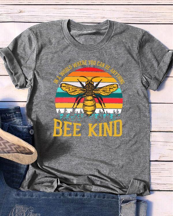 Bee Kind Women Casual TShirt Tops