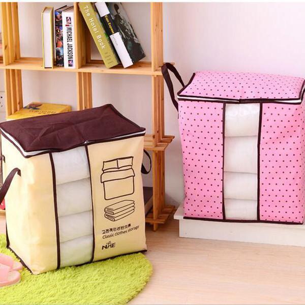 Clothes Quilts Divider Organizer High Capacity Folding Bamboo Bags