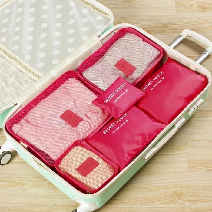 6 PCS Oxford Travel Waterproof Storage Bag Large Capacity Folding Bag Oxford Container