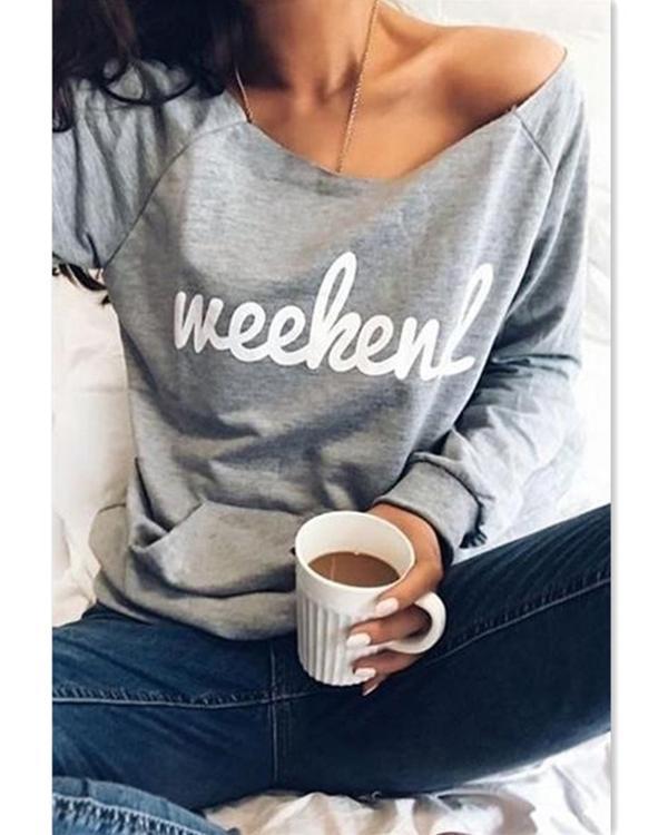 Casual Crew Neck Printed Long Sleeve Blouses Tops