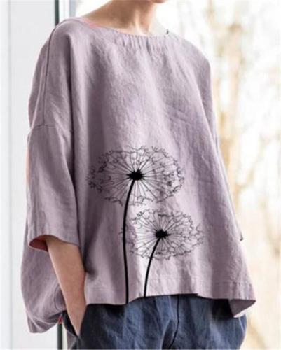 3/4 Sleeve Women New Casual Lady Daily Shift Tops