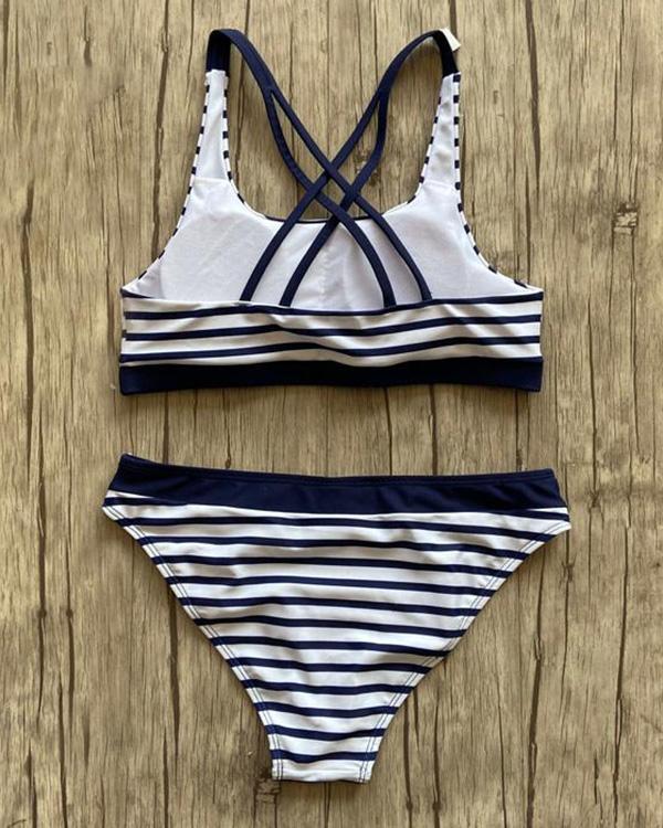 New Sexy Striped Beach Bikinis Set