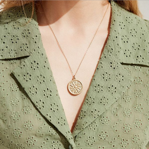 Women's Vintage Sun Pattern Necklace