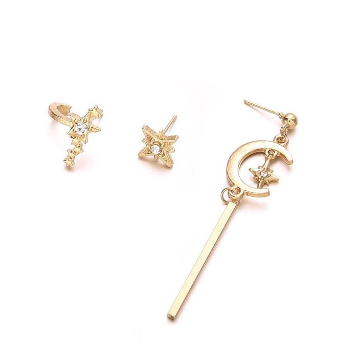 Jewelry-Bohemian Retro Star Moon Earrings Sets