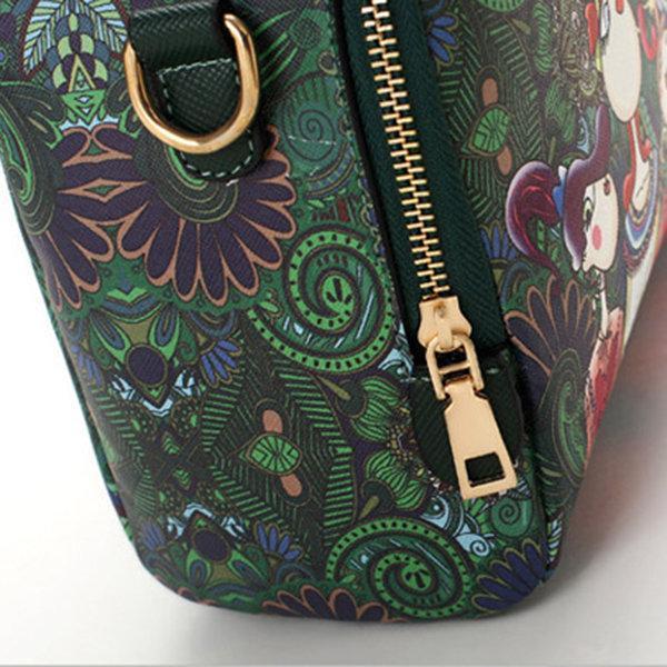 Women Bohemian Forest Series Crossbody Bag Print Flower Handbag