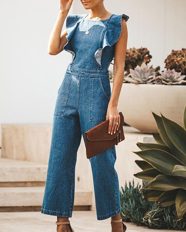 Women's Denim Jumpsuit Casual Fashion Jumpsuits