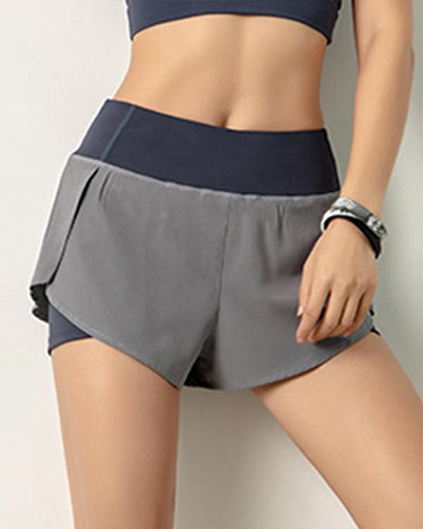 Women Yoga Pocket Shorts Sports Hot Pants