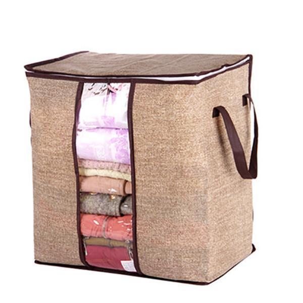 Clothes Quilts Divider Organizer High Capacity Folding Bamboo Bags
