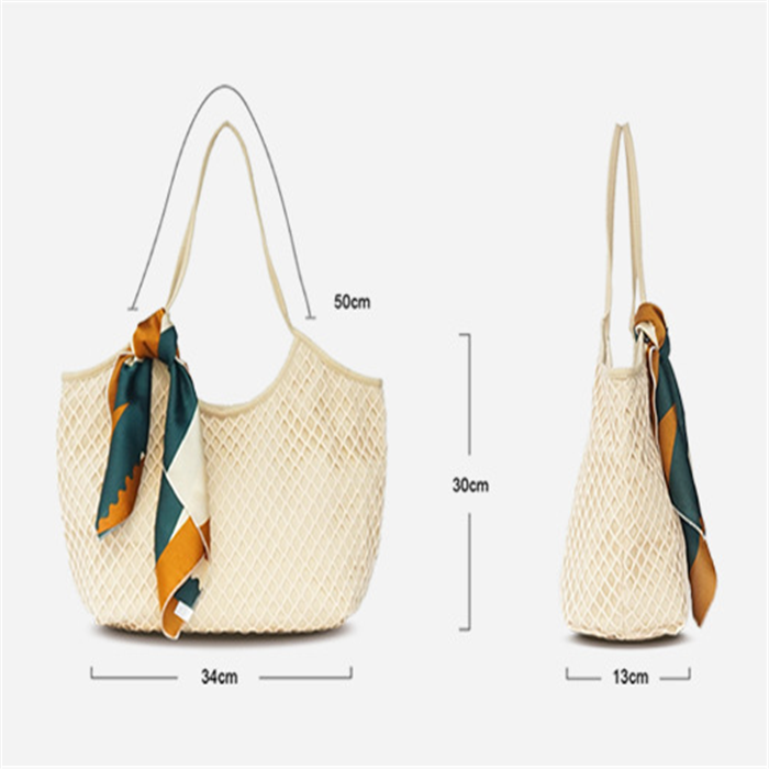 Women's Casual Hallowed Woven  Beach Shoulder Bags