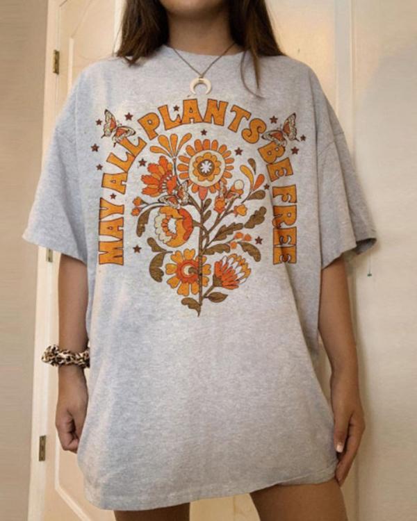 Casual Chic Printed Loose T-shirts