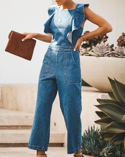 Women's Denim Jumpsuit Casual Fashion Jumpsuits