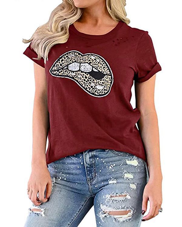 Lips Are Sealed Graphic T Shirt Tee