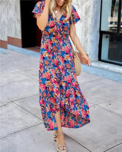 Bohemian Floral Elegant Women Fashion Maxi Dresses