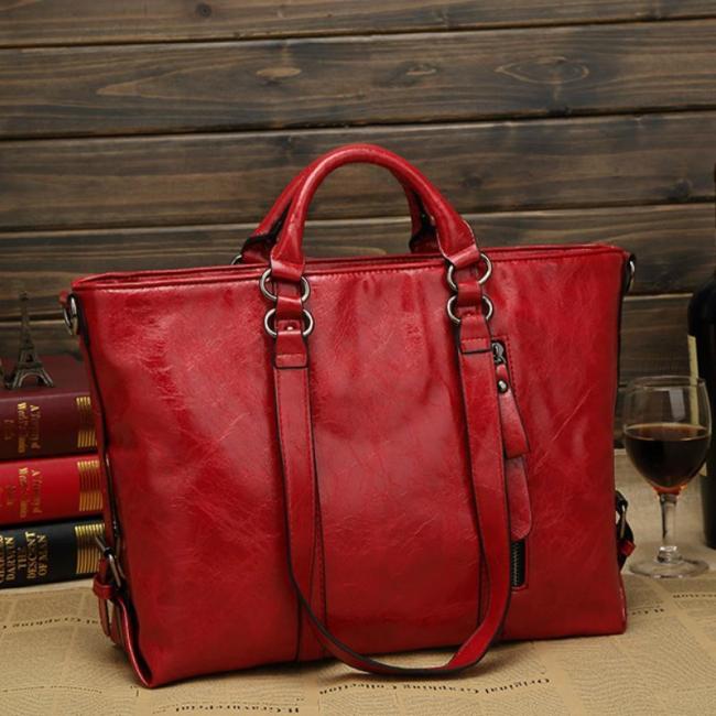 Women Pu Leather Tote Handbags Casual Large-Capacity Crossbody Bags Shoulder Bags