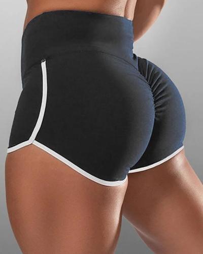 Solid Basic Binding Yoga Shorts