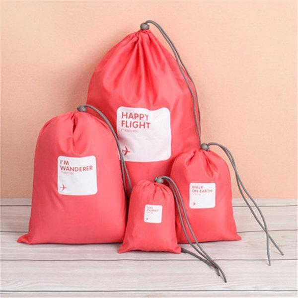 Casual 4 PCS Nylon Waterproof Beam Port Storage Bag Travel Bag