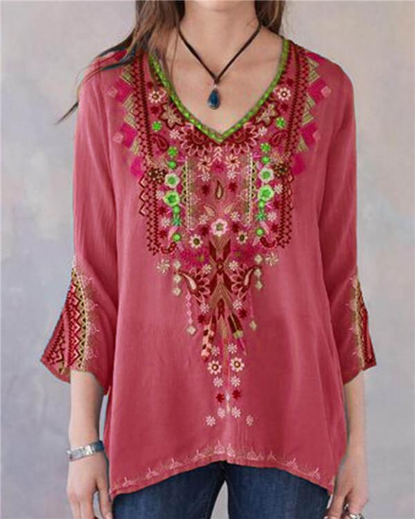 Embroidery Women Loose New Casual Lady Daily Shift Tops