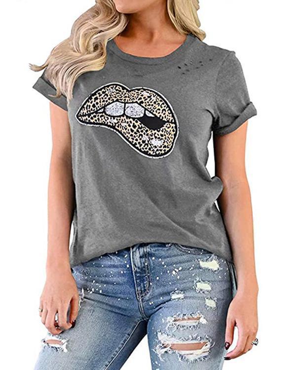 Lips Are Sealed Graphic T Shirt Tee