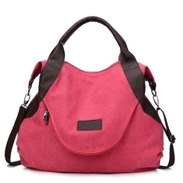 Large Pocket Casual Canvas Handbag Shoulder Crossbody Bag