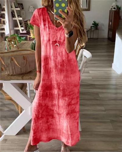 Bohemian V Neck Vacation Beach Maxi Dress