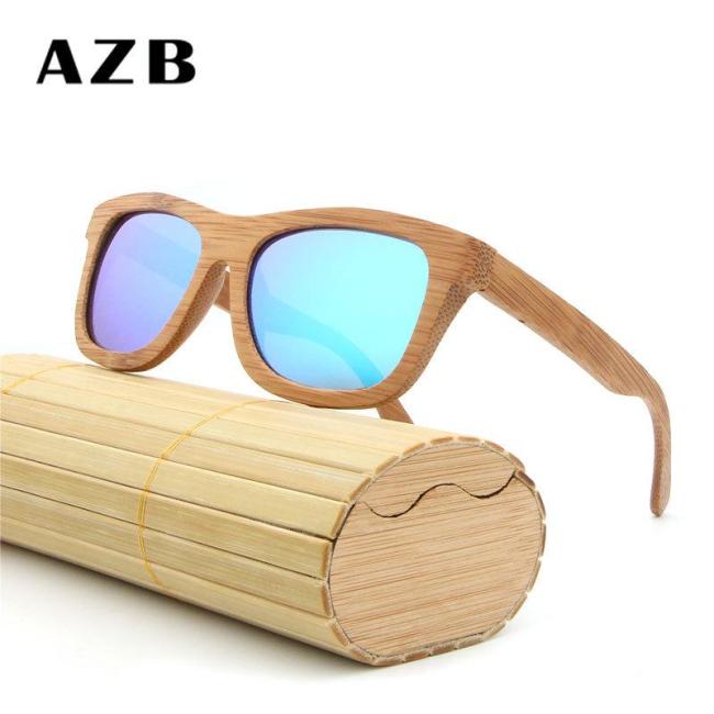 Wild Unisex Polarized Bamboo Frame Sun Glasses