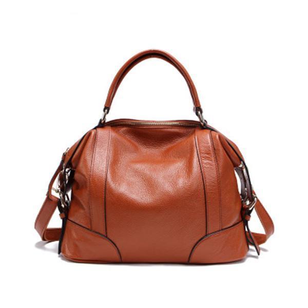 Real Genuine Leather Lady Handbag Cowhide Tote Crossbody Bag