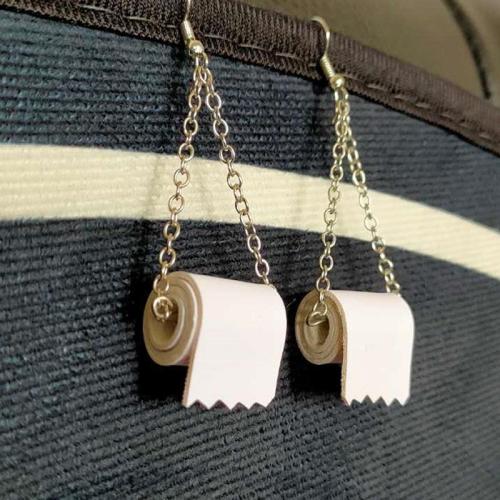 Creative Toilet Paper Earrings Necklace