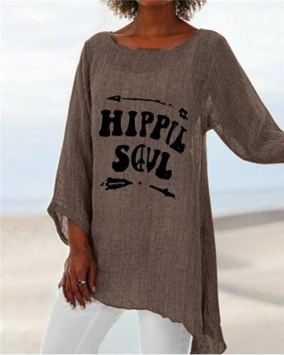 Crew Neck New Casual Lady Daily Shift Tops