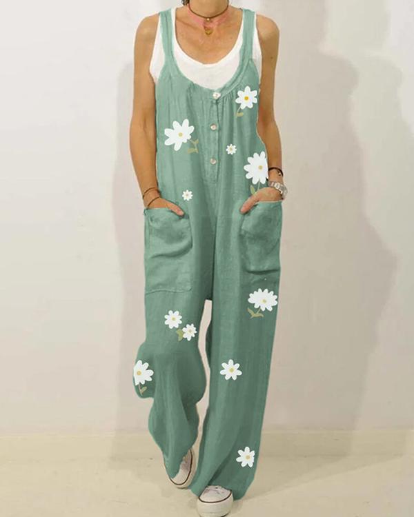 women's Floral Print Strapless Jumpsuit