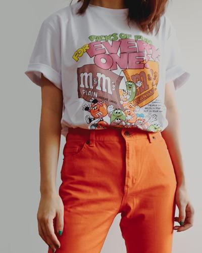 Fun Cartoon Printed Loose Casual Wild T-Shirt