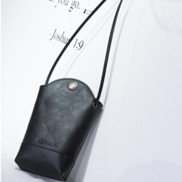 Casual Little Bucket Bag Phone Bag PU Crossbody Bag