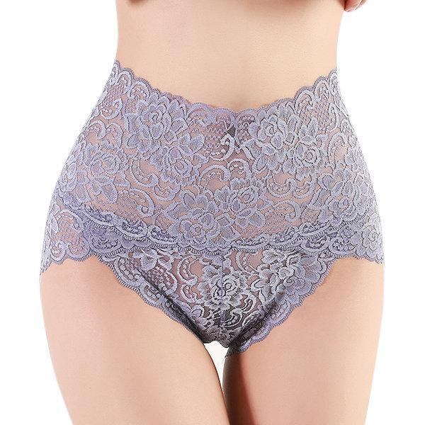 High Waist Lace Cotton Crotch Tummy Shaping Butt Lifter Panty