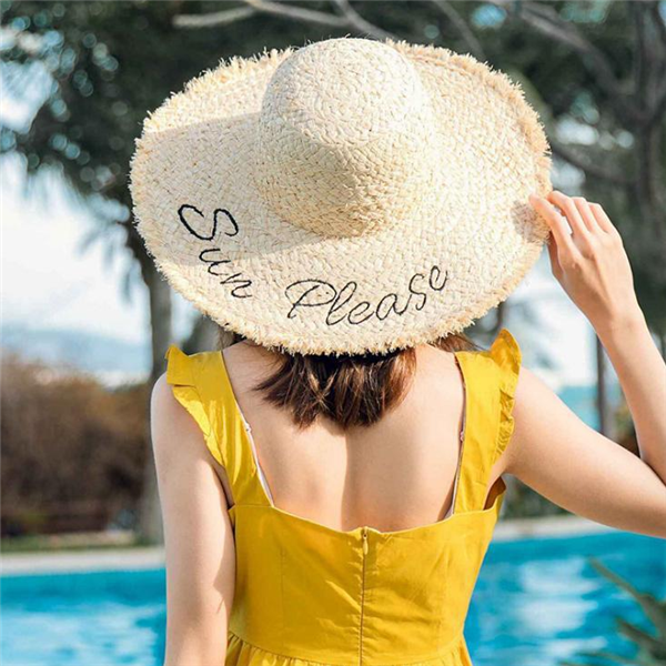 Women's Summer Sun Hat Straw Hat Wide Beach Hat