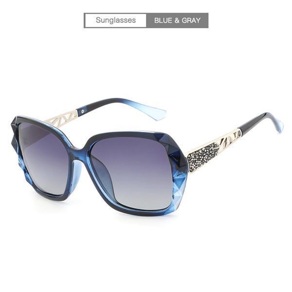 PC Frame Women Polarized Fashion Vintage Sunglasses With Box