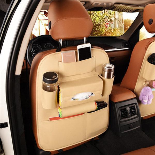 5 Styles Leather Car Storage Bag Multi-compartment Car Seat Storage Container Outdoors Hanging Bag