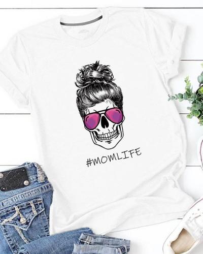 Mom Life Printed T-Shirt Tee