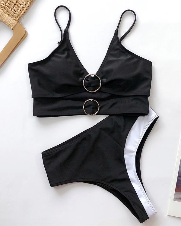 Ring Cut Out Bikini Set