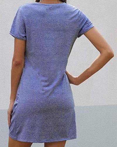 Space Dye Twist Hem Tee Dress