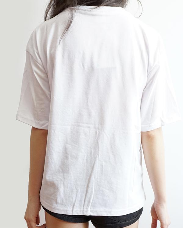 Round Neck Short Sleeve Pattern T-Shirt