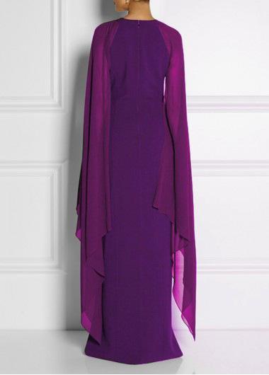 Women Plus Size Vintage Bat Sleeve Loose Solid Dress