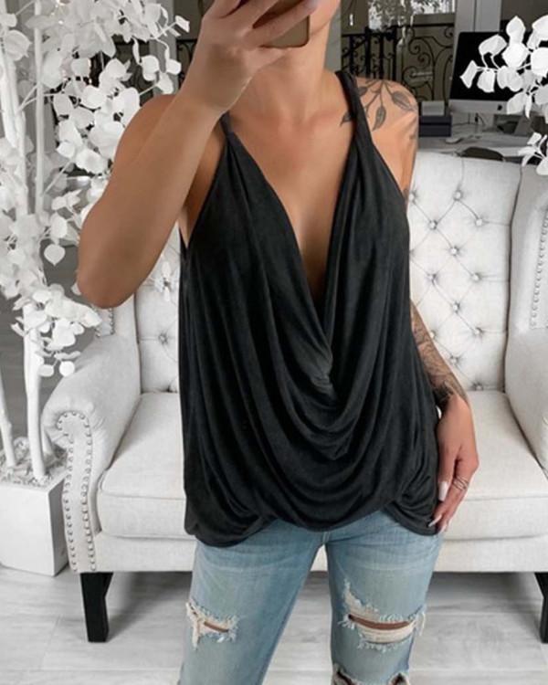 Fashion casual solid color vest