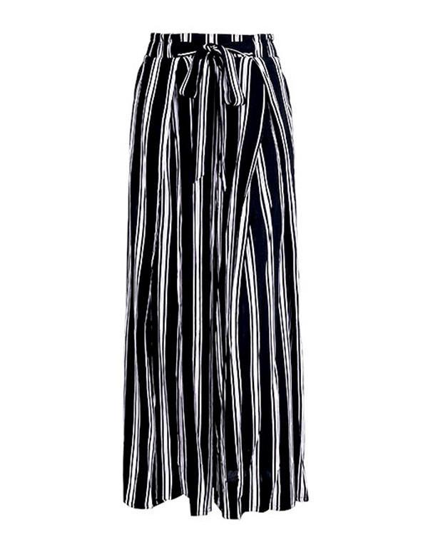 Loose Striped Fashion Casual Bottoms Beach Stylish Pants