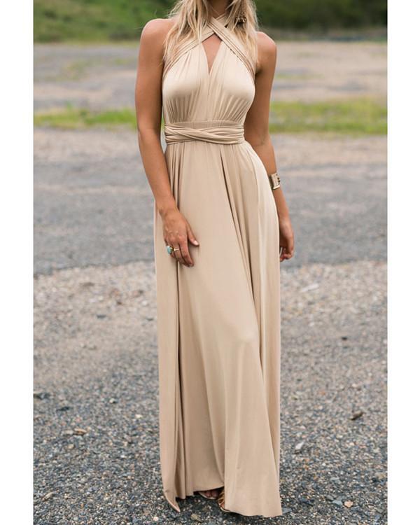 Summer Beach Mutirope Strap Sexy Maxi Dress