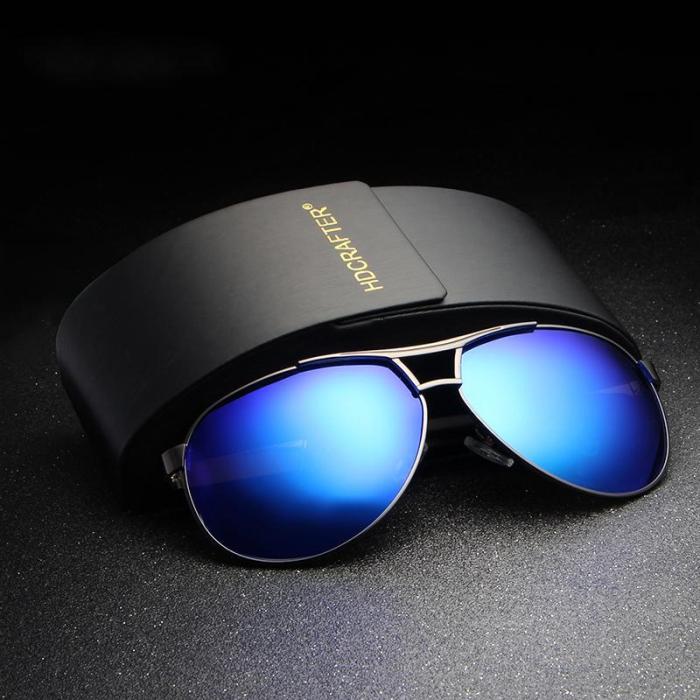 Summer Outdoor Fishing Men's Polarized  Vintage Sun Glasses With Box