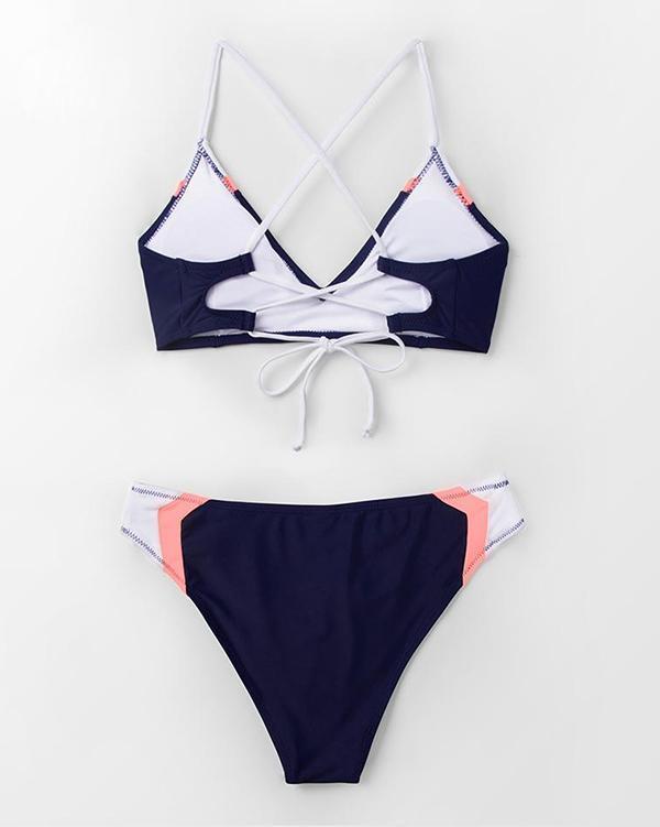 US$ 29.78 - Sport Lace-Up Bikini Sets - www.tangdress.com