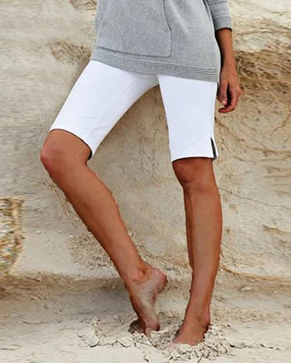 Summer Solid Color Casual Short Pants