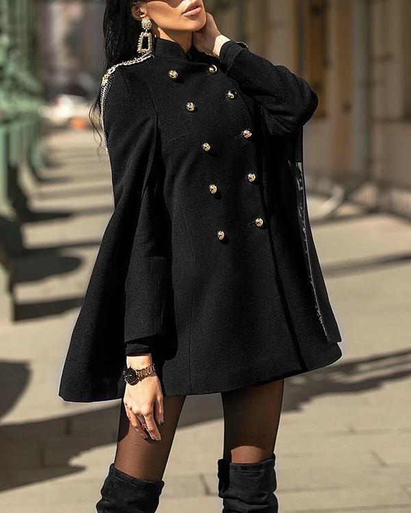 Fringed English cloak coat coat