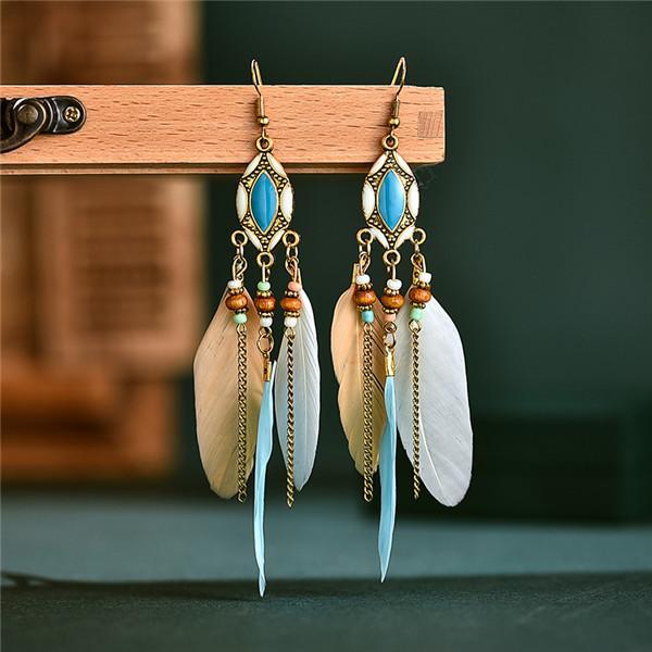 Colorful Fashion Feather Earrings