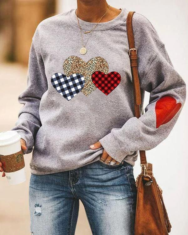 Cotton Love Heart Sweateshirts