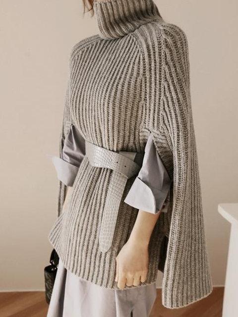 Elegant Faux Fur Patchwork Layered Irregular Women Cloak Coats